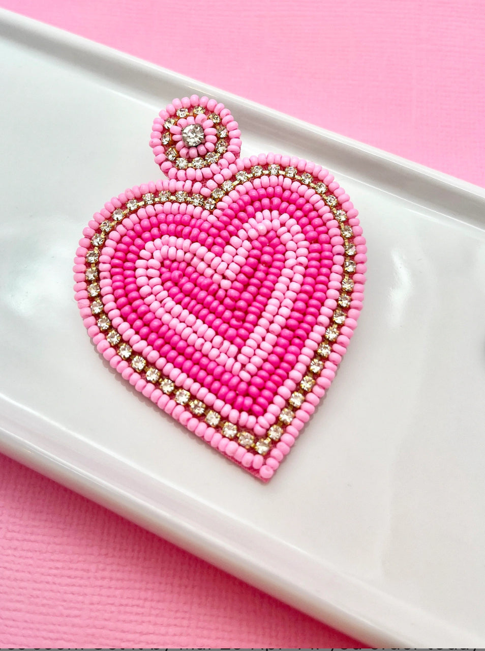Barbie Girl Pink Heart Earrings