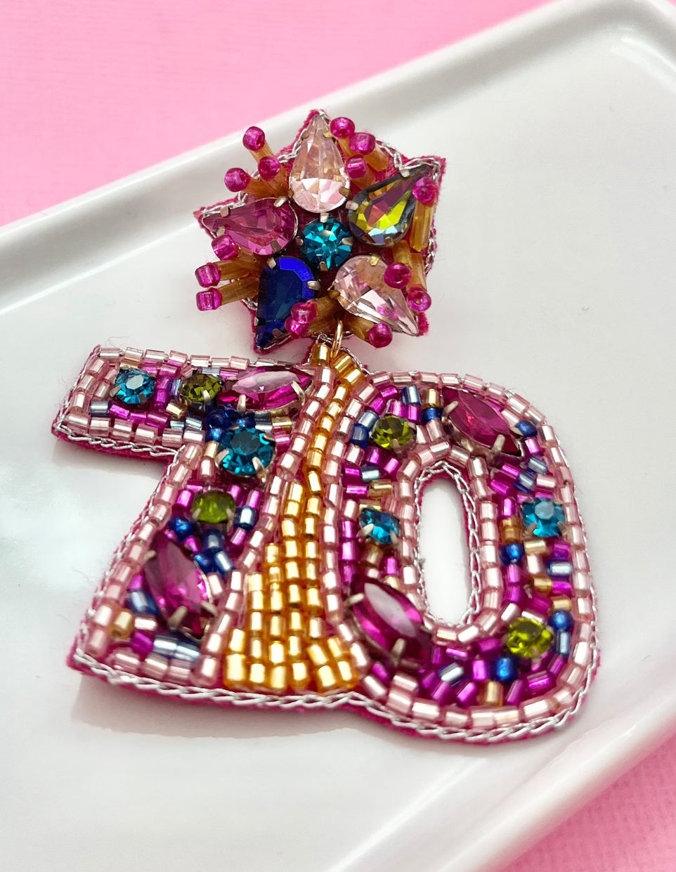 70th Birthday Milestone Earrings