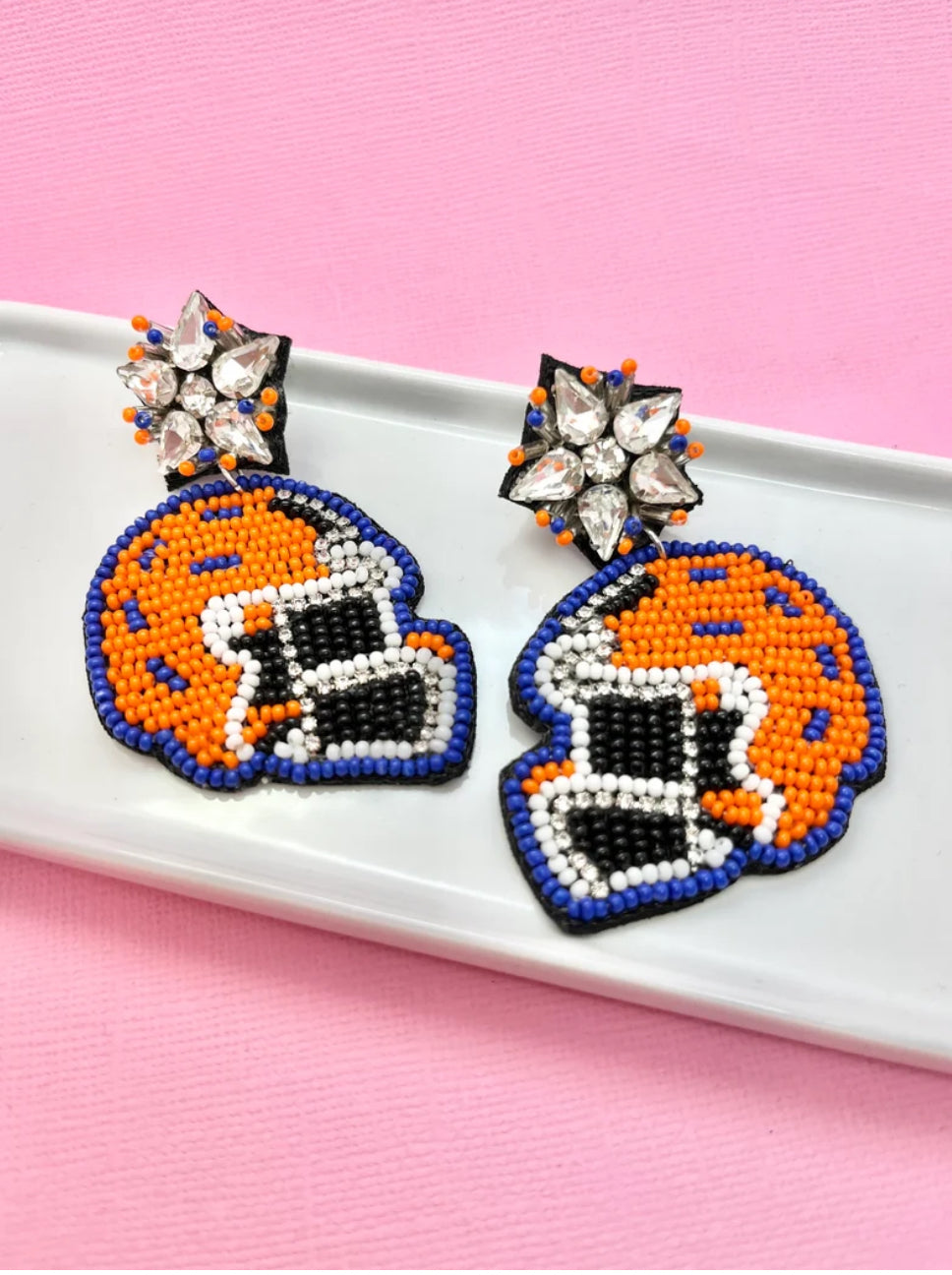 Orange and Blue Game Day Earrings