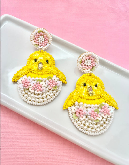 Little Chick Easter Egg Earrigs