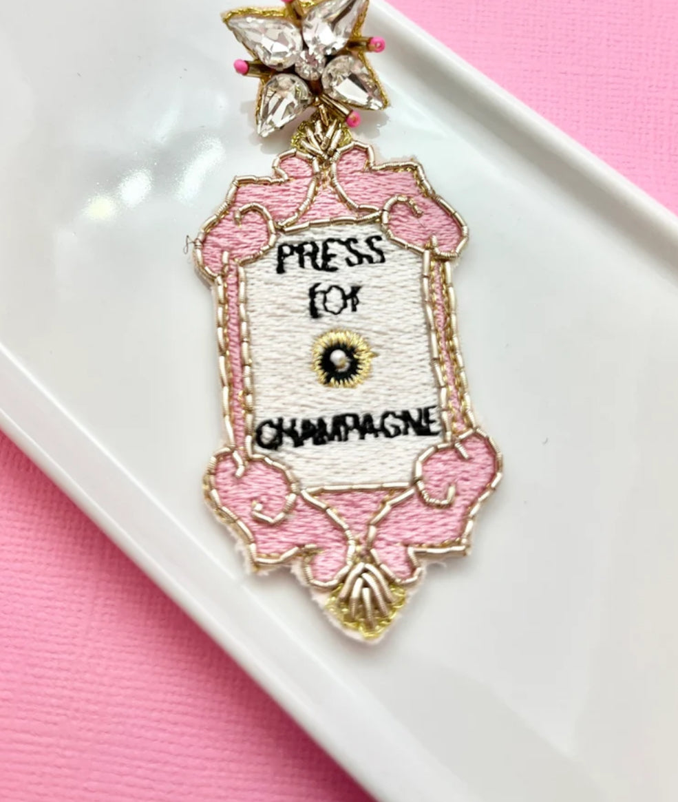 Press for Champagne Earrings