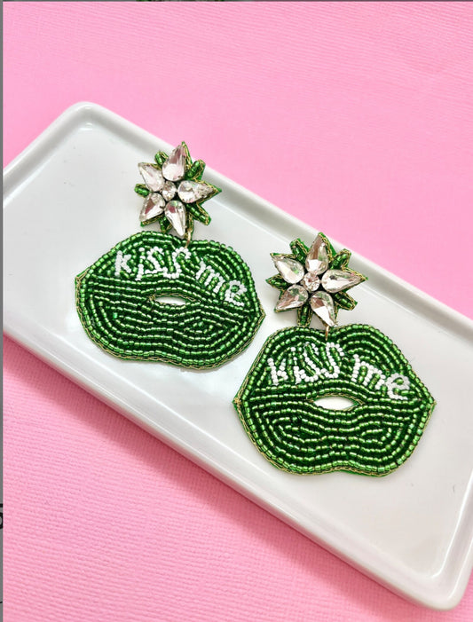 Kiss Me Saint Patrick’s Day Earrings