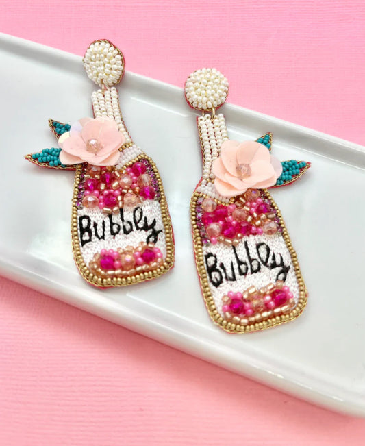 Pop the Bubbly Champagne Earrings